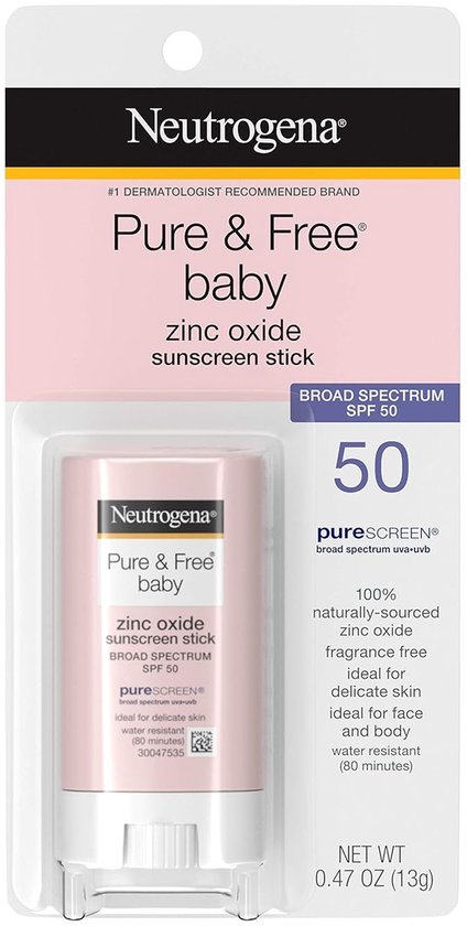 Neutrogena Zonnebrand Stick SPF 50 Waterbestendig - Baby Gezicht & Lichaam Zonnebrandcrème 13g