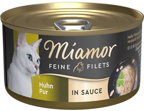 MIAMOR Fijne Filets Naturelle Kip & Garnalen 24x80g - Natvoer Katten Met Filetstukjes