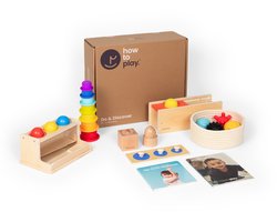 Howtoplay® Speelgoedbox 10 - 12 maanden - Montessori speelgoed - Baby speelgoed 0 jaar - Do & Discover - Educatief Speelgoed - Baby Speelgoed - van de makers van How2talk2kids & Howtotalk - Playbox -Montessori