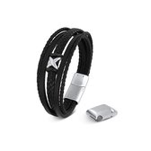 iXXXi Men-Rudolph-Zilverkleurig-Heren Armband 21 cm + 1,5 cm