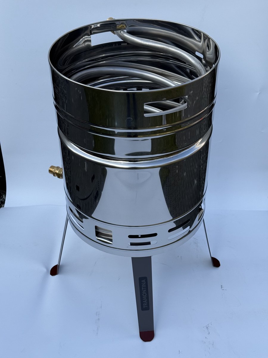 Zwembadverwarming rvs model fust zwembadheater tot 6000 liter houtgestooktezwembadverwarming