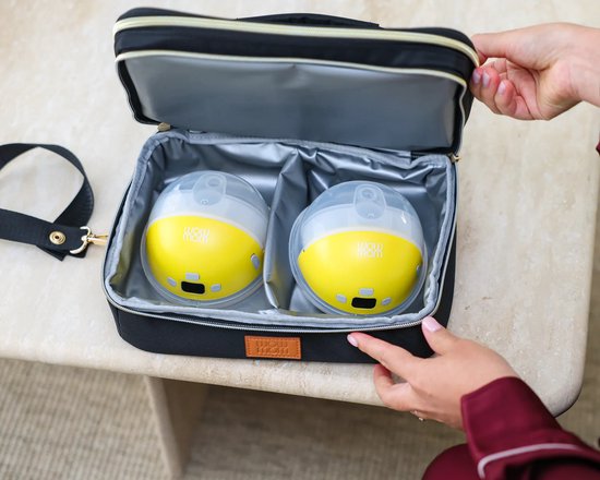 Luxe geïsoleerde koeltas - Kolftas Borstvoeding - Koeltas - Moedermelk Bewaarzakjes - Inclusief Koelelement - Zwart van Mommy Bag — afbeelding 2
