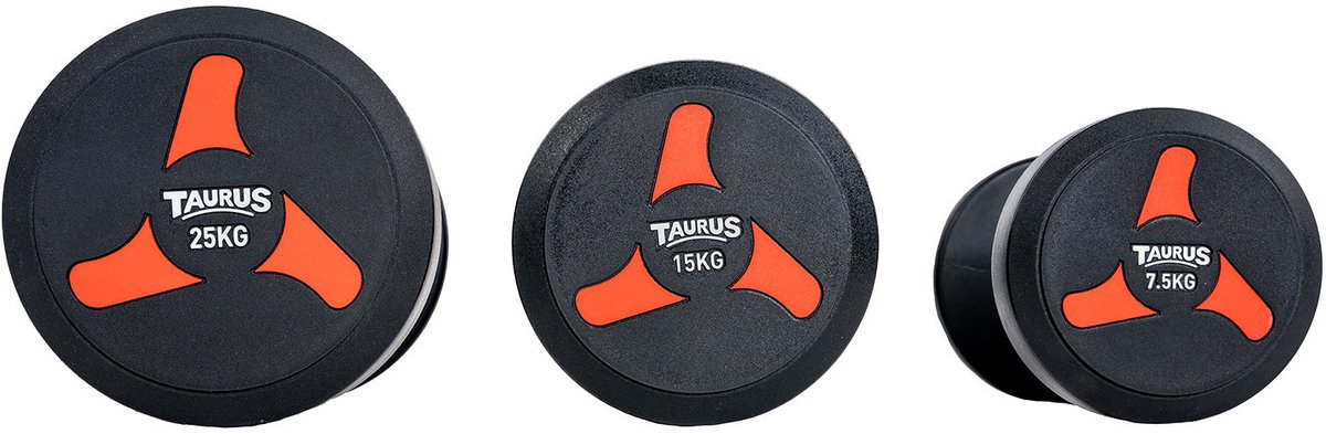 Taurus TPU-Halter 47.5kg – Duurzame Dumbbell voor Thuis en Sportschool, Verkrijgbaar van 2,5 kg tot 50 kg