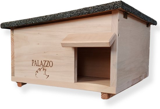 Egelhuis Palazzo - Beschermend & Stijlvol Egelhuisje met Labyrint - Europees Hout - L