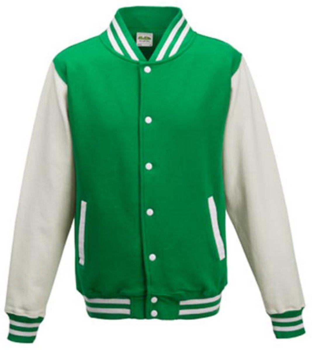 Just Hoods Varsity Jacket Kelly Groen