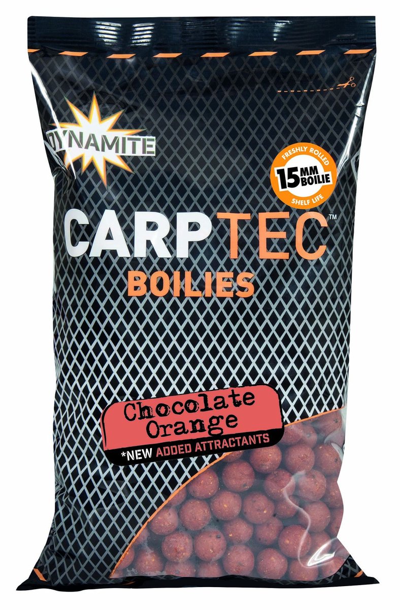 Carp Spirit Dynamite Baits Carptec Boilies | 900g Chocolate Orange 20mm