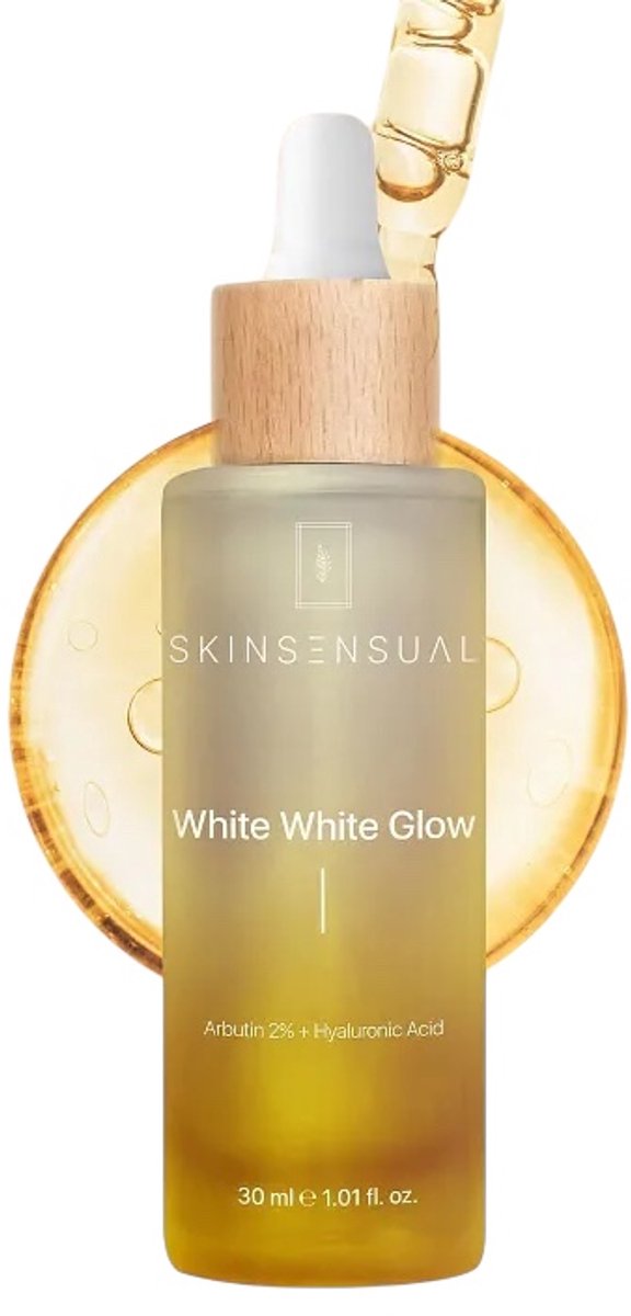 Goedkoopste Skin Sensual - White White Glow Spot Serum Anti- Blemish Serum, Bevat Arbutine 2 en Hyaluronzuur, Anti-Acne en Tegen Pigmentvlekken, Ouderdom en Zonnevlekken, Vermideren van Fijne Lijntjes, Diepe Hydratatie, Voor Alle Huidtypes - 30 ml