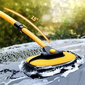 Autowasborstel Telescoopsteel Set Met 4 Microvezelpads Autoruitenreiniger Ruitenwisser Ruitenwashandschoen Auto Telescopische Steel Wasborstel Microvezel Reinigingsborstel