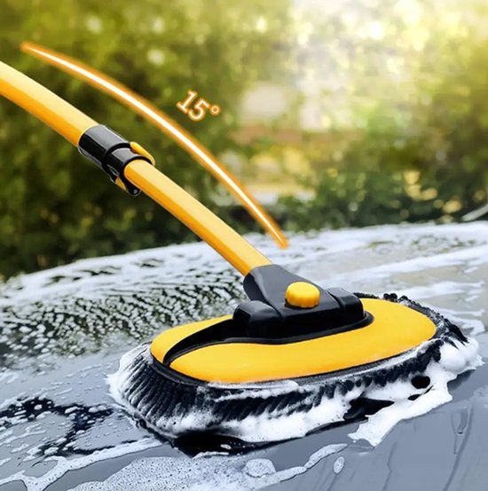 Dutchers® Telescopisch Wasborstel - Microvezel Antikras doek - Microvezeldoek - Uittrekbare borstel - Autodoek - Autowasborstel - Was set