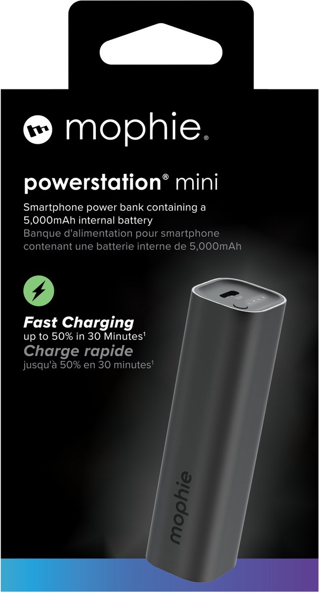 ZAGG Mophie Powerstation Mini 5.000 mAh Powerbank Zwart 20W - afbeelding 2