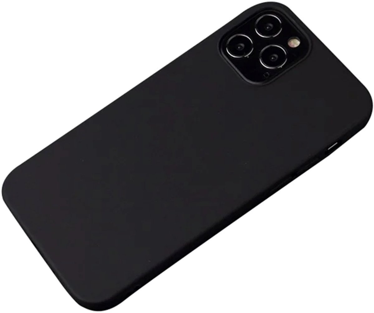 Cityhoesje - iPhone 15 Pro Max - Soft TPU Backcase - Matte Finish Coating Anti-Scratch – Zwart