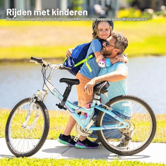 Fiets voorzitje - zitje voorop fiets - ergonomisch - verstelbare voetsteun van Merkloos — afbeelding 2