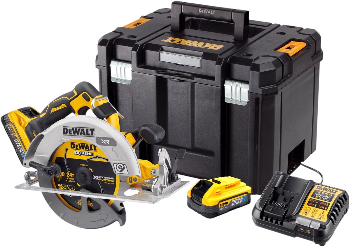 DeWALT DCS573H2T Accu Cirkelzaag 190mm 18V XR 5.0Ah POWERSTACK in TSTAK