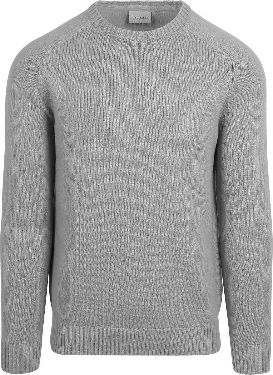 Suitable Pullover Raw Grijs - Maat L - Heren - Sweater
