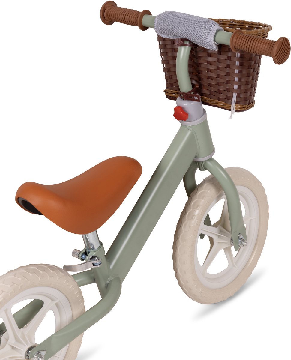 Loopfiets 12 inch – Balansfiets 2 t/m 5 jaar – Verstelbaar Zadel – Lichtgewicht Magnesium – Fiets Zonder Trappers – Jongens & Meisjes – Mintgroen thumbnail 5