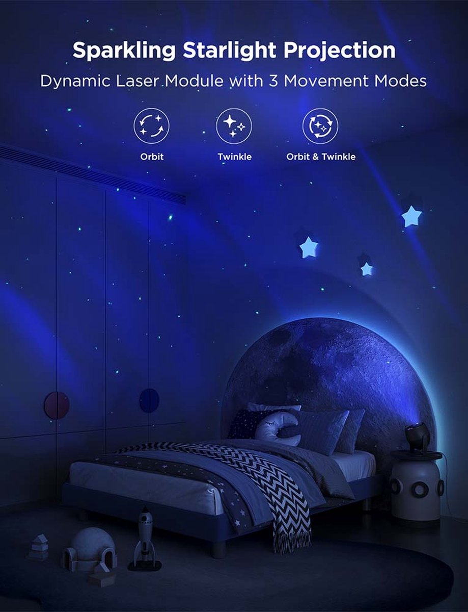 Govee sterrenprojector Matter RGBW - aurora projector – foto 5