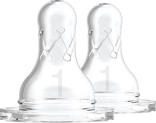 Dr. Brown's Options+ Flesspeen - Fase 1 - Smalle halsfles - 2 stuks