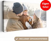 Canvas schilderij 80x40 cm - Foto op canvas - Gepersonaliseerd cadeau - Muurdecoratie woonkamer - Schilderijen met eigen foto