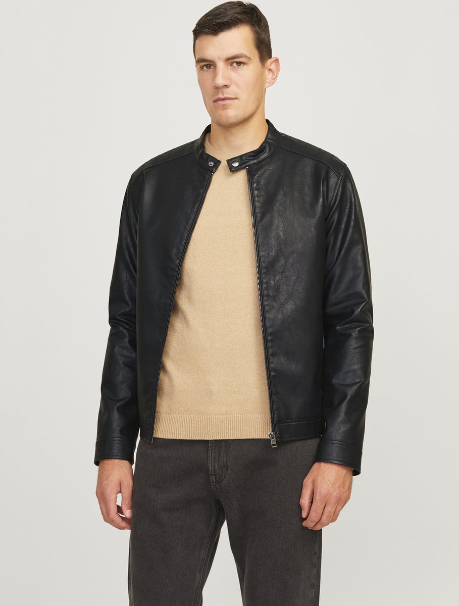 JJ REBEL - JREBCALEB PU JACKET NOOS Heren Jas - Black