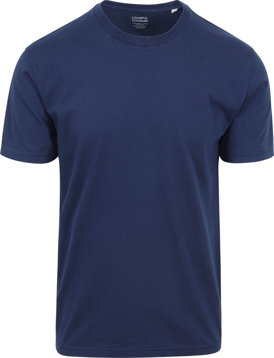 Colorful Standard T-shirt Royal Blauw - Maat XXL - Heren - Casual T-shirts