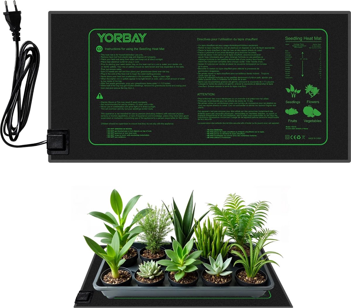 WADEO Verwarmingsmat Voor Planten 60 X 42 Cm, Verwarmingsmat Voor Planten 60 X 42 Cm Verwarmingsmat Voor Zaailingen Verwarmingsmat Met Thermostaat 50c Tot 450c Vo Aanbieding 42614622 WADEO Verwarmingsmat Voor Planten 60 X 42 Cm, Verwarmingsmat Voor Planten 60 X 42 Cm Verwarmingsmat Voor Zaailingen Verwarmingsmat Met Thermostaat 50c Tot 450c Vo Aanbieding 42614622