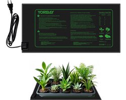 Kweekmat / Warmtemat voor Planten & Terrarium - 25.5 x 52.5 cm - IP67 Waterdicht - 21W (Plug & Play) - Propagator - Verwarmingsmat - Warmte Mat