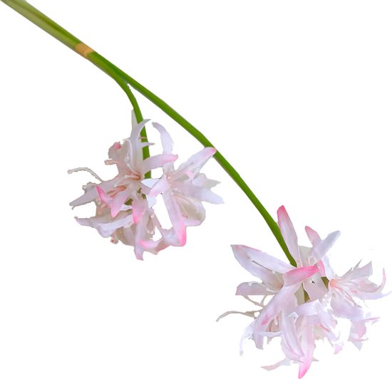 Steelbloem - kunstbloem lelie 2 bloemig 34 cm licht roze