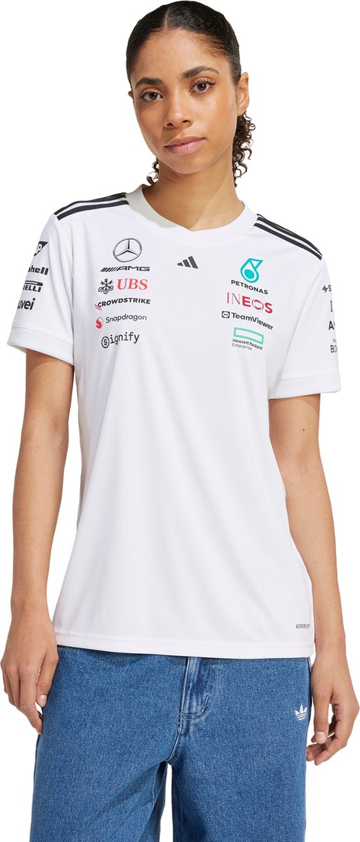 adidas Performance MERCEDES AMG PETRONAS FORMULA ONE TEAM DRIVER SHIRT Dames Wit