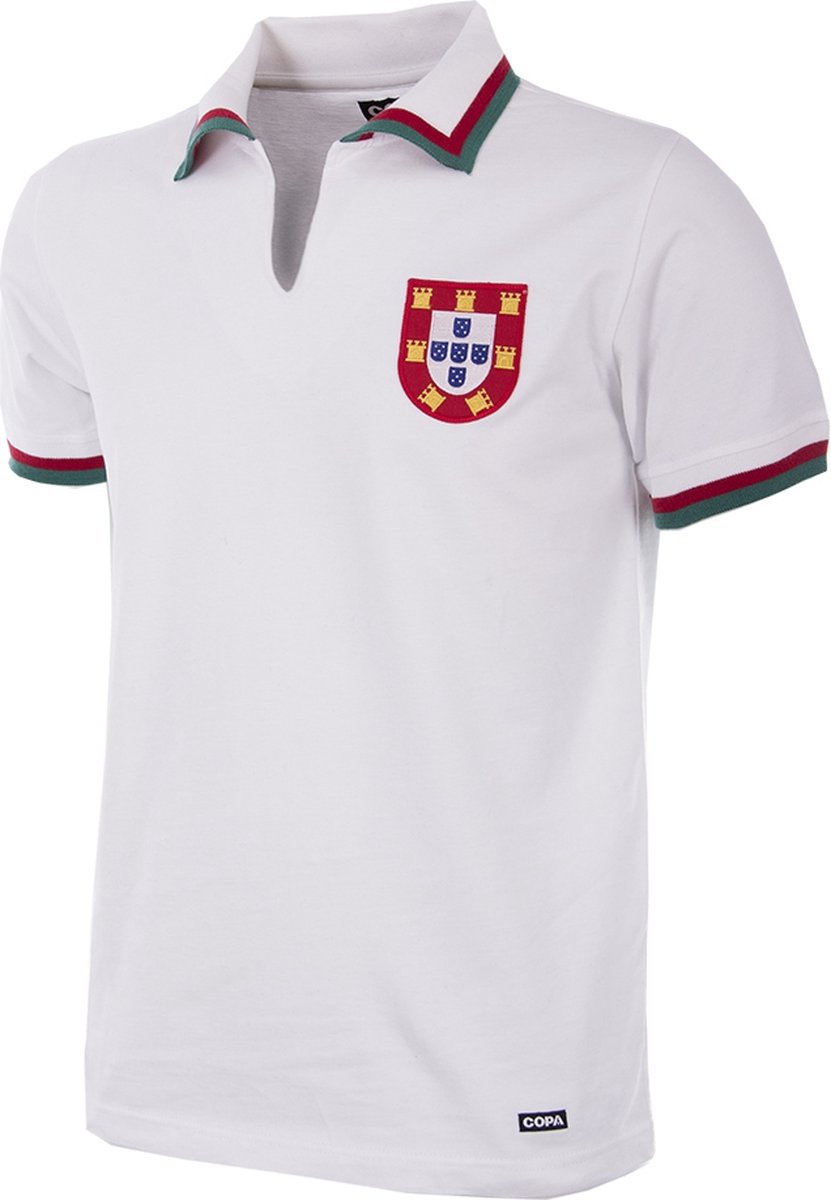 COPA - Portugal 1972 Uit Retro Voetbalshirt - Mannen - Wit - S