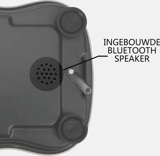 EVOLAND Trilplaat - Trilplaat fitness - Powerplate - Inclusief weerstandsbanden en handvatten - 5 trainingsprogramma's - 99 snelheid niveaus - Met bluetooth muziek - Trainingsapparatuur voor uithoudingstraining - Zwart