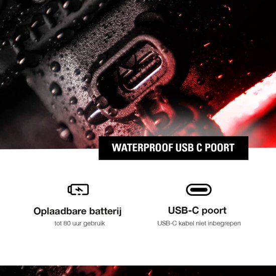 Lezyne Strip Drive Pro 400+ Rear - Fietsverlichting Achter - Fietslamp USB-C oplaadbaar - Veiligheidslampje Achterlamp - Achterlicht Fiets met 80 branduren - Zwart — afbeelding 3