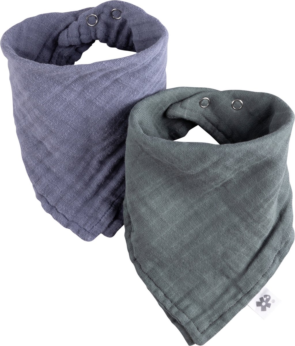 Goedkoopste Sebra Muslin Drool Slab - 2 Stuks - Blue / Green