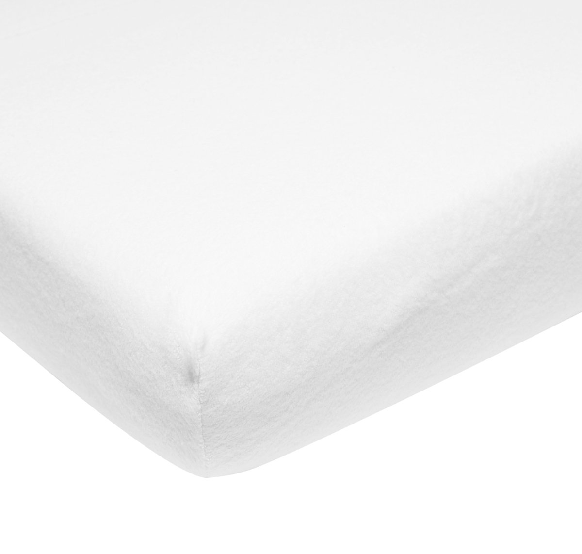 Meyco Baby Uni molton stretch hoeslaken ledikant - white - 60x120cm