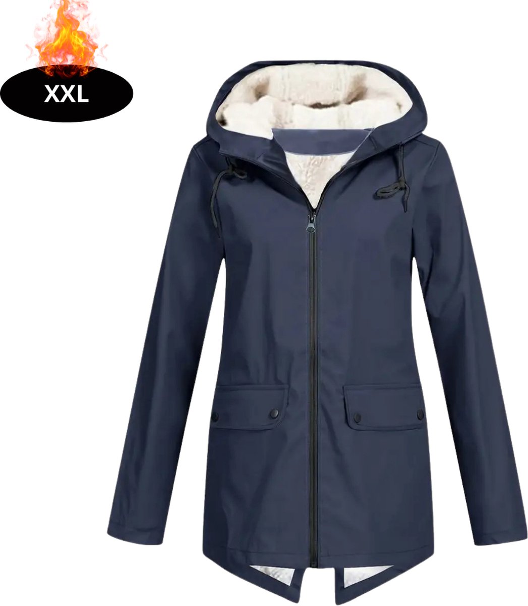 Nivard Windjas Dames Parka Lente & Herfst Jas Volwassen Windjack Windbreaker Outdoor Blauw
