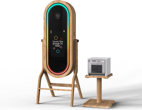 Premium Mirror Photobooth – Alles inclusief: Printer, camera, printpapier, Stijlvol, Innovatief & Gebruiksvriendelijk!