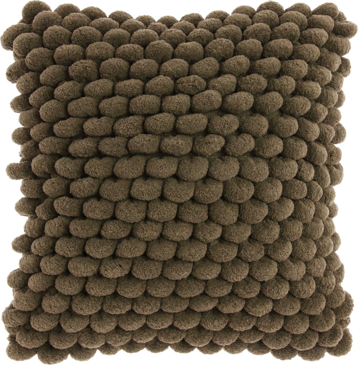 Unique Living ALINA - Sierkussen - 45x45 cm - Lusjes Taupe