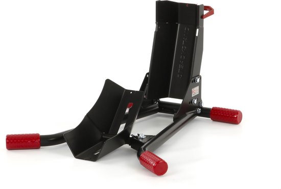 Motorfietssteun Steadystand Acebikes - Inrijklem motor - Wielklem motor - Verstelbaar - Bandbreedte 90 tot 130 mm - Zwart