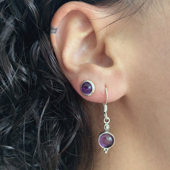 Boucles D'oreilles Pendantes Faites Main – Argent 925 Et œil-de-tigre