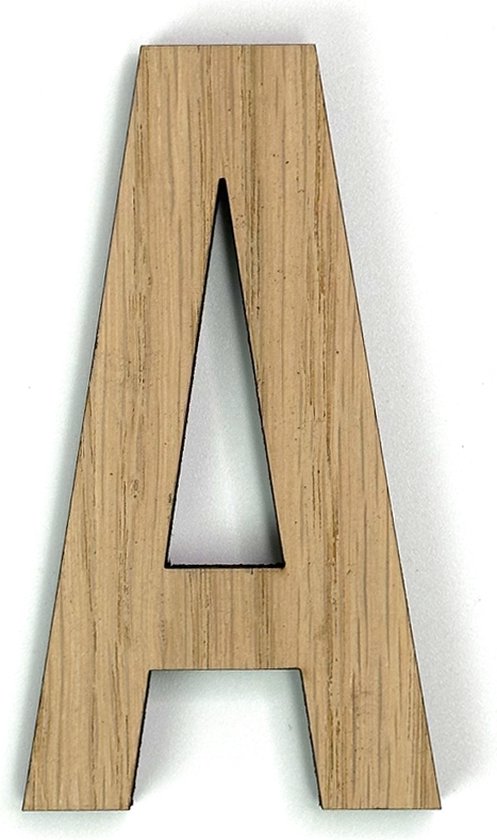 Houten letter A - 10 cm hoog