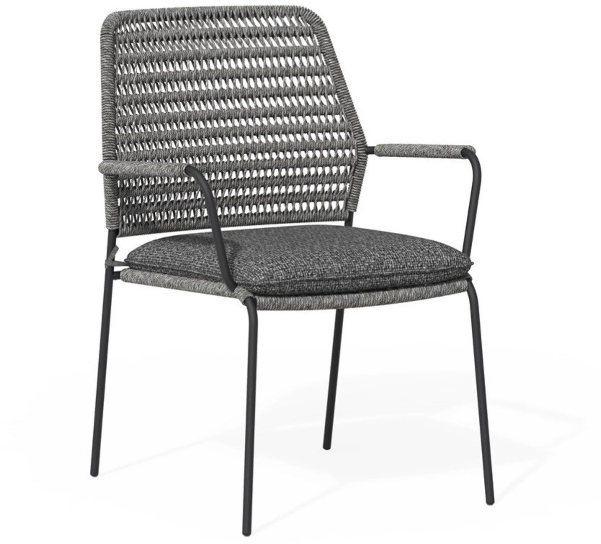 Tierra Outdoor Dining Tuinstoel David - Aluminium en Wicker - Charcoal
