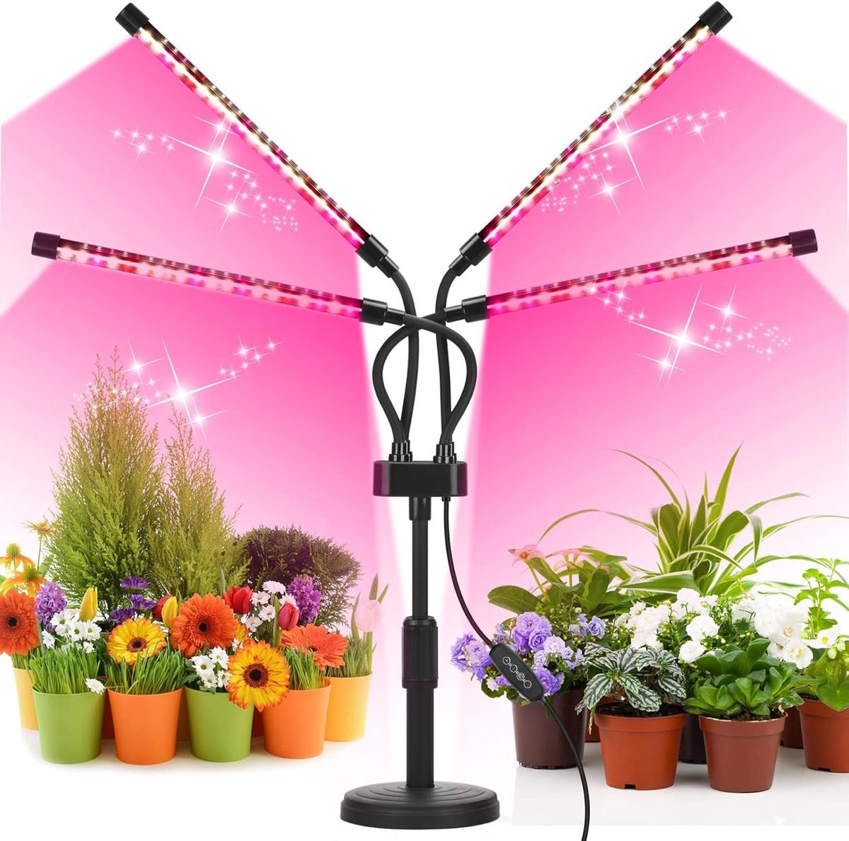 Ecoworks LED Groeilamp voor planten met Standaard - Automatische Timer - Kweeklamp - Grow light - Bloeilamp