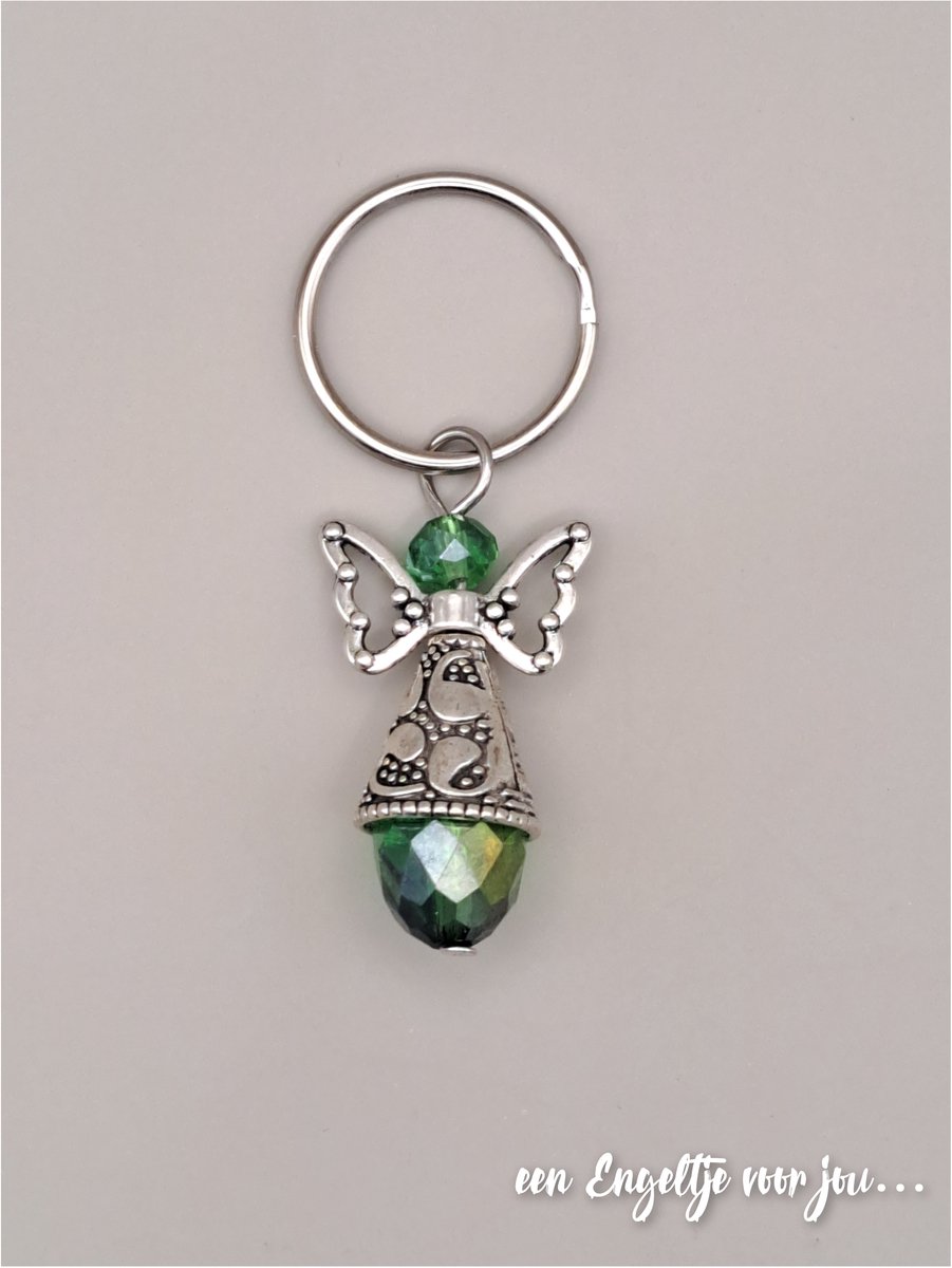 Geluksengel sleutelhanger- Guardian angel - Beschermengel - Geluksengeltje - Engel sleutelhanger - Engelwings sleutelhanger - Engelen vleugel