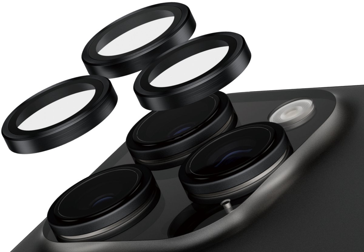 PanzerGlass, Lensbescherming Geschikt voor Apple iPhone 16 Pro/16 Pro Max veilig, Zwart