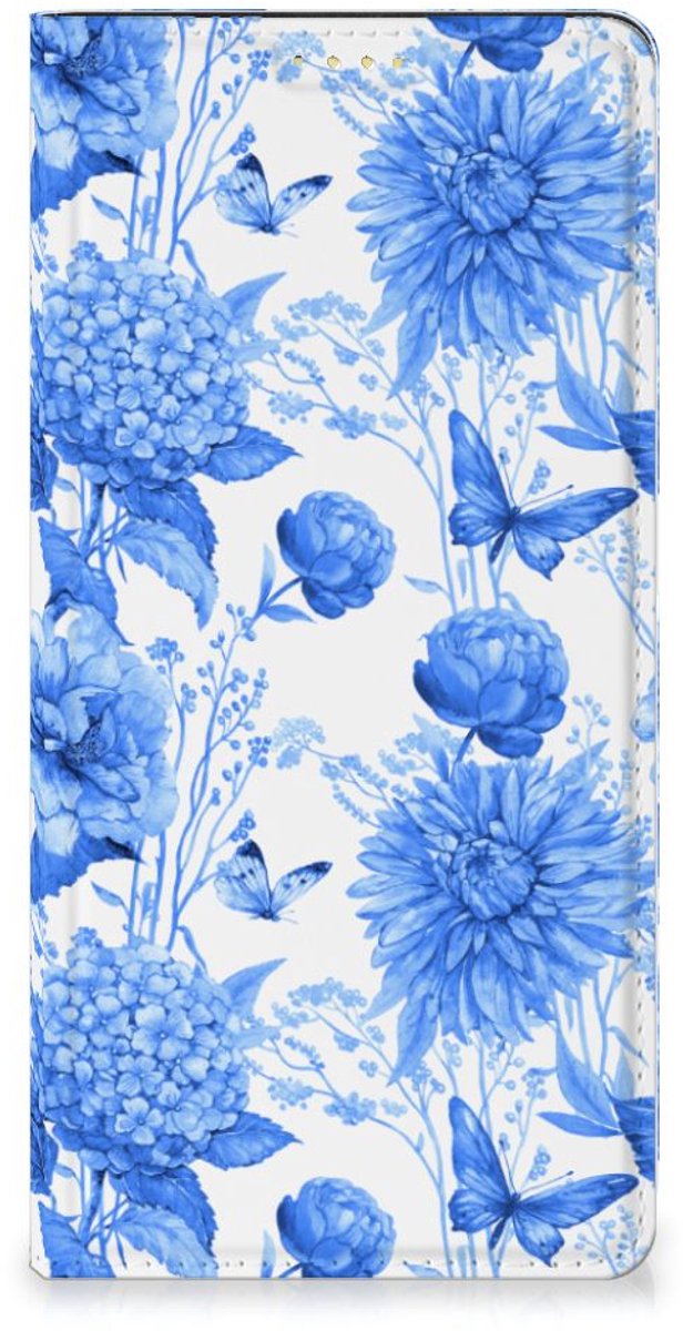 Smart Cover voor Xiaomi Redmi Note 13 5G Flowers Blue