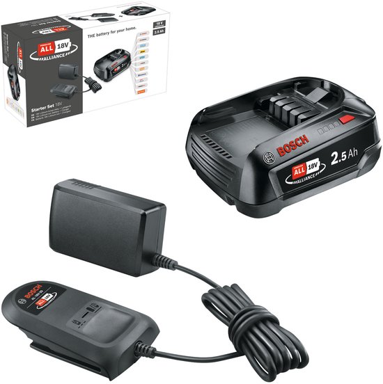 Kit de démarrage Bosch 18 Volt Alliance (batterie 2,5 Ah + chargeur AL 18V-20)