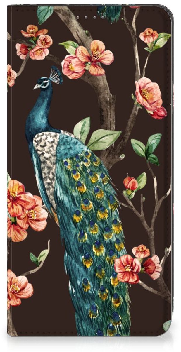 Nokia G22 Hoesje maken Pauw met Bloemen