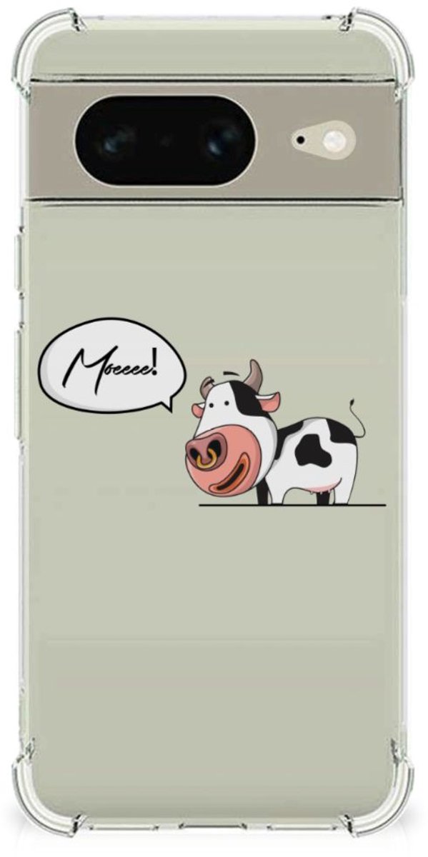 Google Pixel 8 Stevig Bumper Hoesje Cheeky Cow