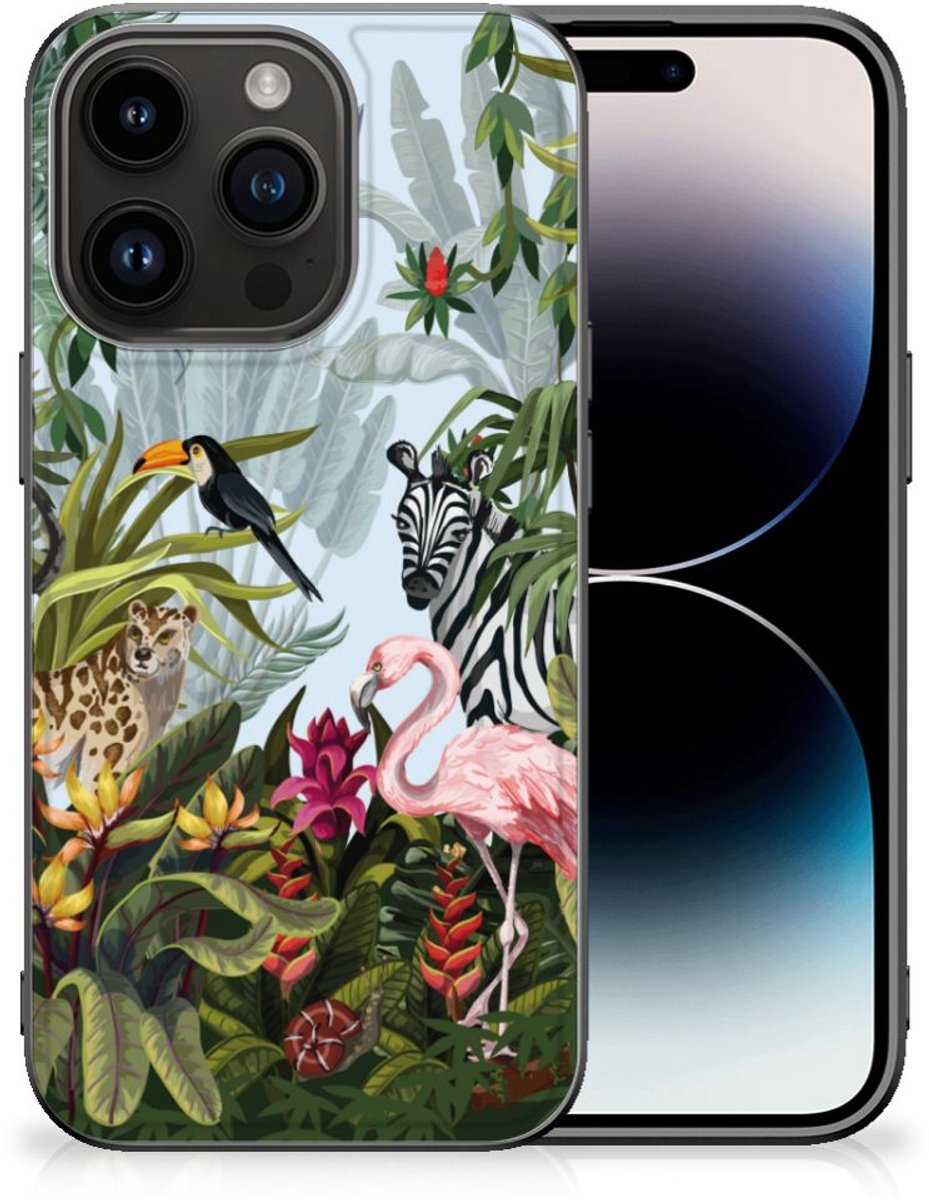 Dierenprint Telefoonhoesje voor iPhone 15 Pro Jungle