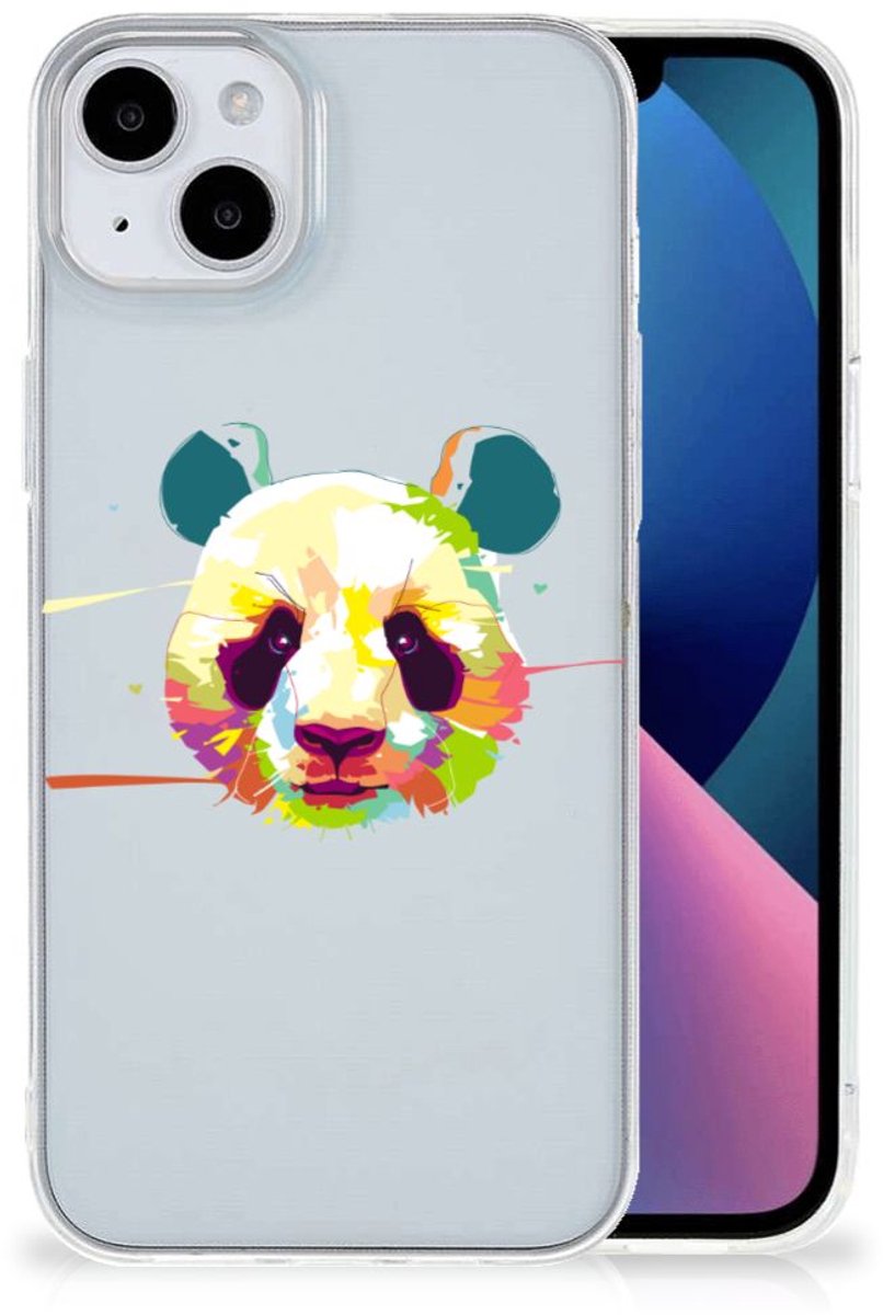 TPU Hoesje voor iPhone 15 Plus Telefoonhoesje met Naam Panda Color
