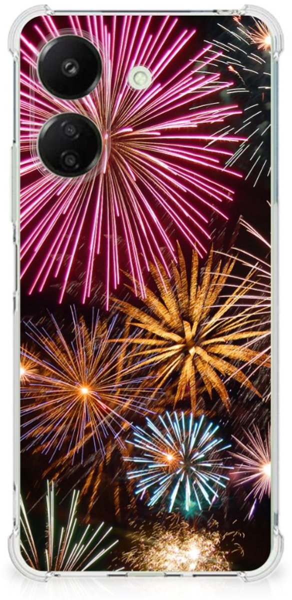 Xiaomi Redmi 13C 4G Anti Shock Bumper Case Vuurwerk